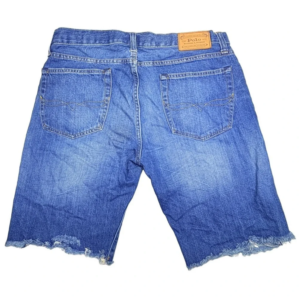 Polo Ralph Lauren Classic Fit Denim Cutoff Shorts Men's Size 32 Blue